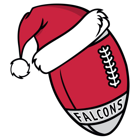 Atlanta Falcons Football Christmas hat logo vinyl decal